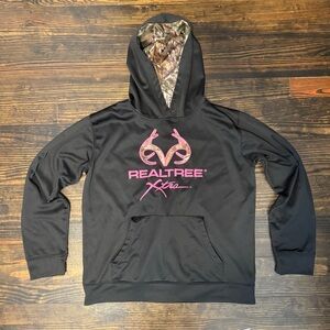 Realtree Black Hoodie with Camo Lining